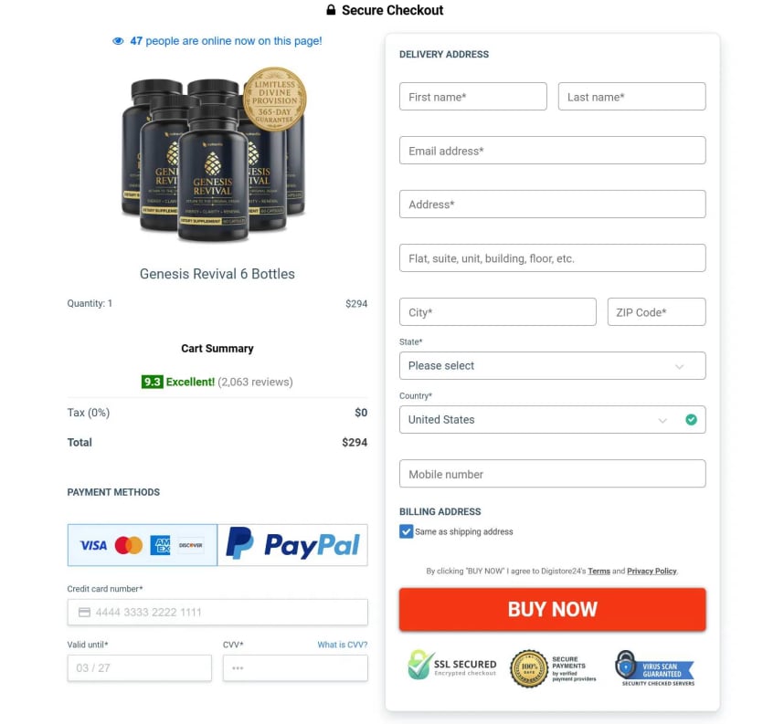 6 Days Genesis Revival Bottles Offer